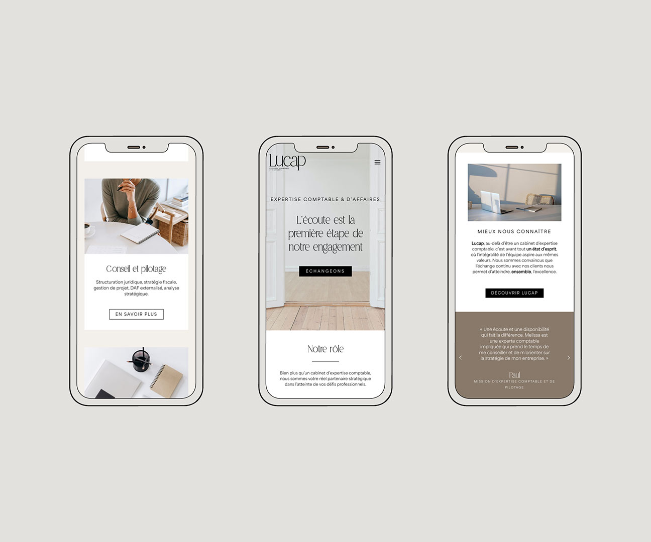 Site Lucap mobile | Graphisme & Web Design - Moz Studio